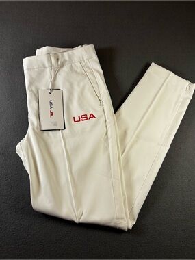 J. Lindeberg Women's Size 26 USA Edition Pia Pant Golf White Preppy